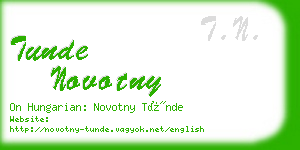 tunde novotny business card